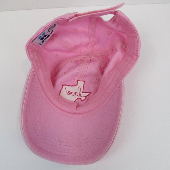 Texas Love Cap Pink Embroidered Women's Adjustable One Size Ben Kaufman - Picture 7 of 10